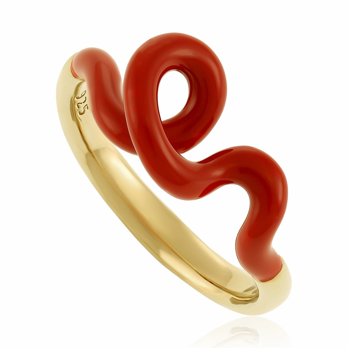 Crimson Wave Ring