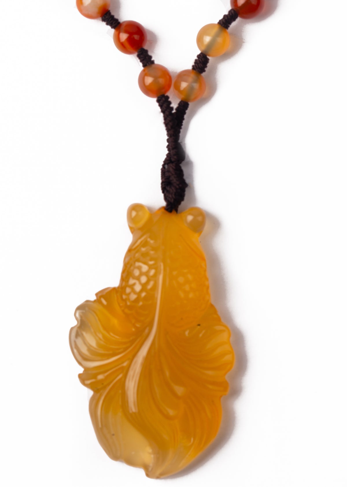 Orange Agate Fish Pendant Light shade