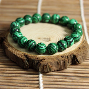 Green Malachite Beaded  Bracelet