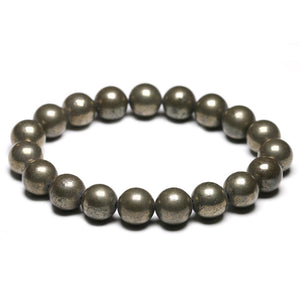 Pyrite Round Beaded Bracelet