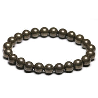 Pyrite Round Beaded Bracelet