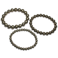 Pyrite Round Beaded Bracelet